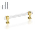 30 Pack 5 Inch Hole Center Gold Acrylic Cabinet Pulls V87383