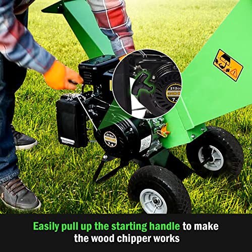 7HP Gas Powered Wood Chipper Shredder Mulcher S124516