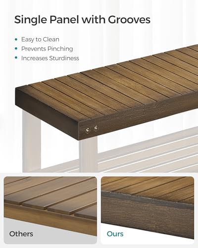 3-Tier Bamboo Shoe Storage Bench, Ink Black Q948387
