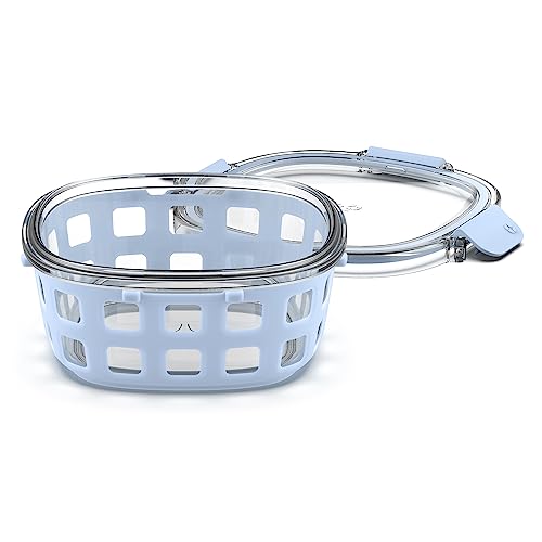 Glass Food Storage Container with Silicone Sleeve and Airtight BPA-Free Plastic Lid I782178
