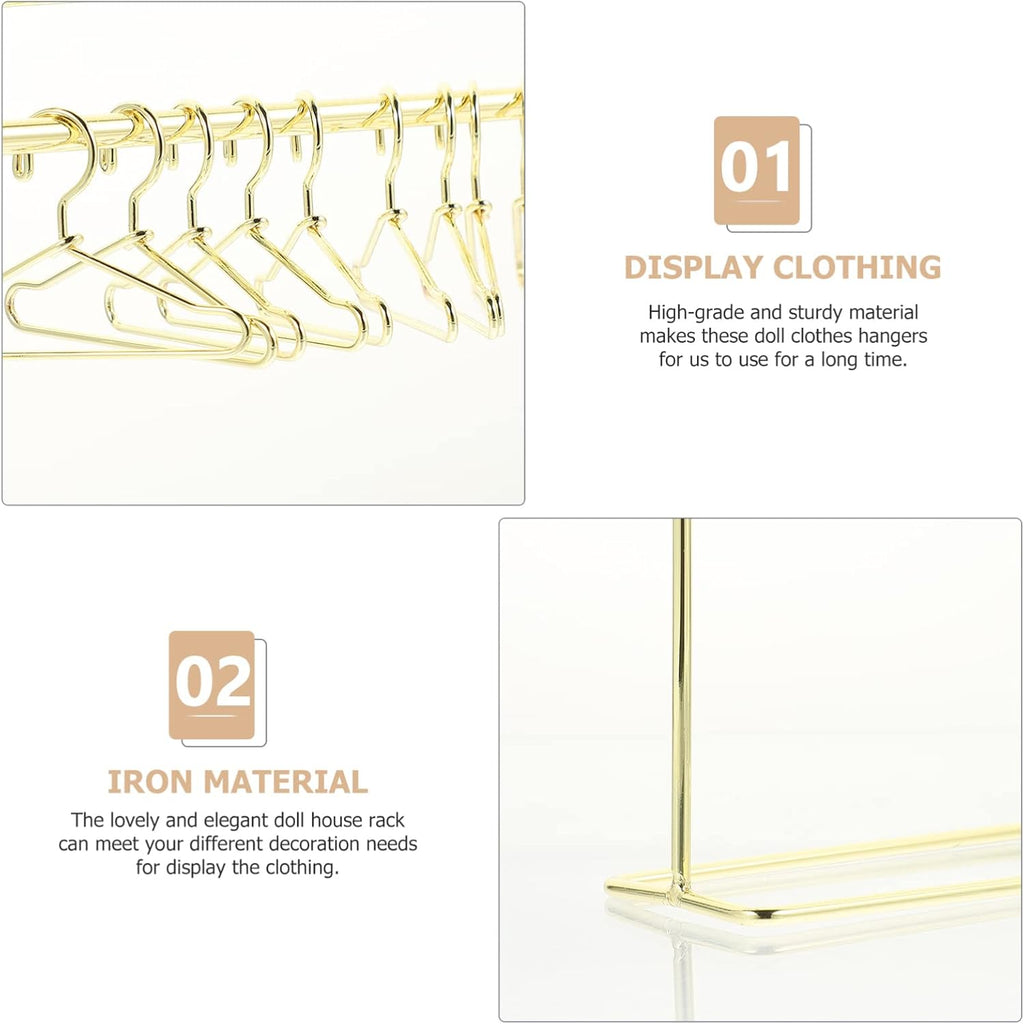 Golden Doll Clothes Hanger Display Rack X737