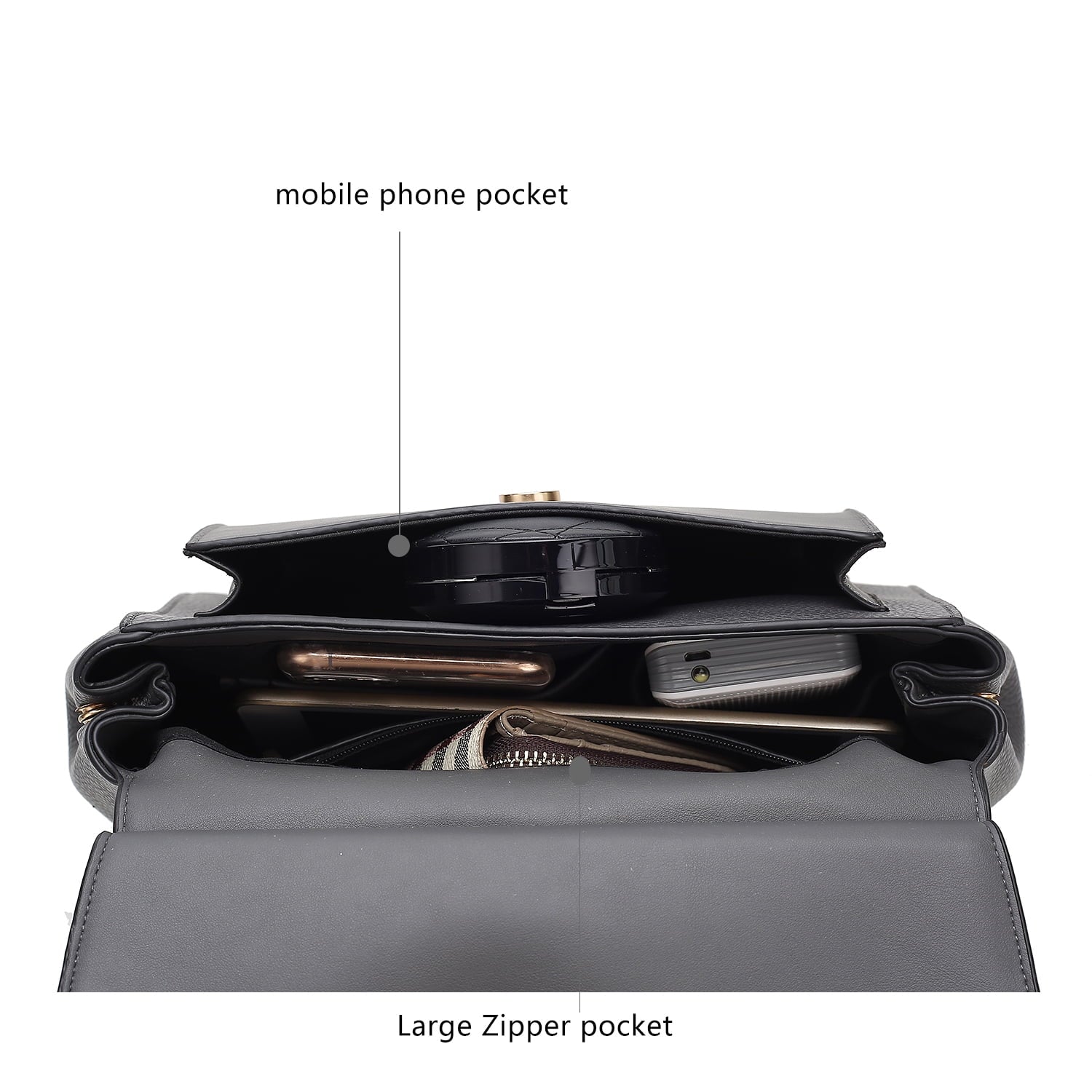Vegan Leather 3-in-1 Satchel, Backpack and Crossbody G29591