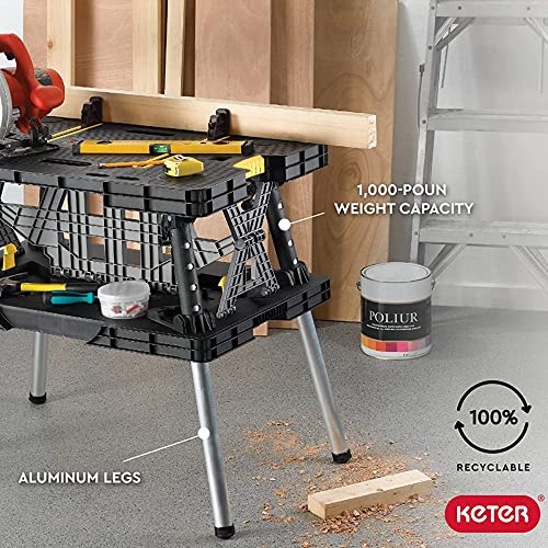 Folding Work Table with Clamps S804
