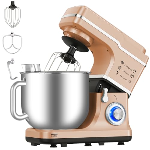 7.5 Qt 660W Tilt-Head Electric Stand Mixer with Stainless Steel Bowl (Blue) Z459424