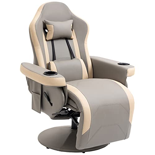 Manual Recliner Armchair PU Leather with Adjustable Leg Rest K543