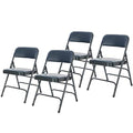 Black Vinyl Upholstered Folding Chair L8753