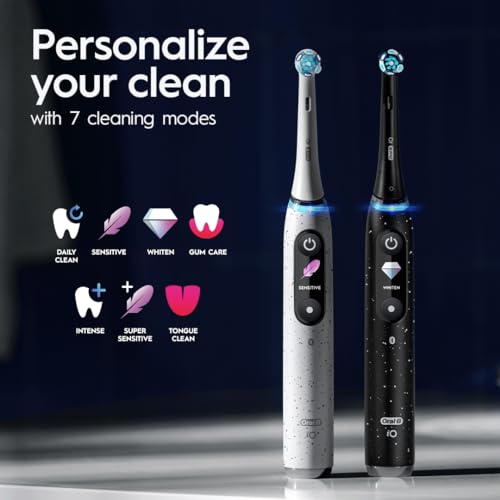 Black Rechargeable Electric Toothbrush with 4 Replacement Heads and Charging Travel Case G36100