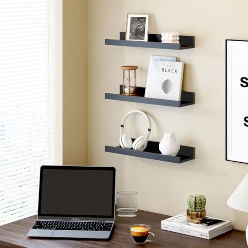 Rustic Brown Wall Shelves Set of 8 U58142