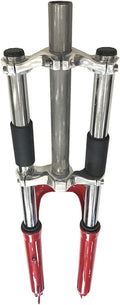 Red Fork 26" and 1 1/8" Headset Combo Triple Tree Suspension Fork Double Shoulder Gas Motorized Bike Z358