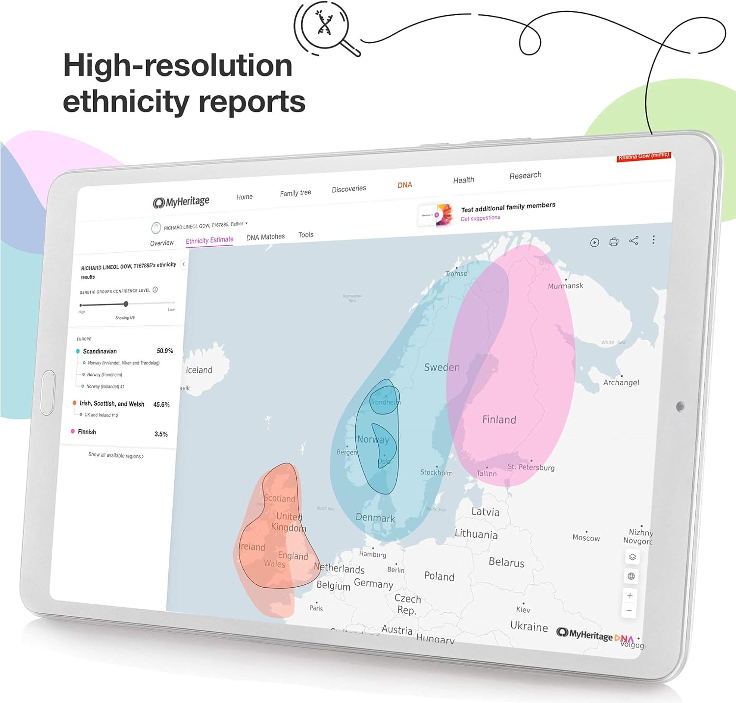 Genetic Testing Kit for Ancestry & Ethnicity W510