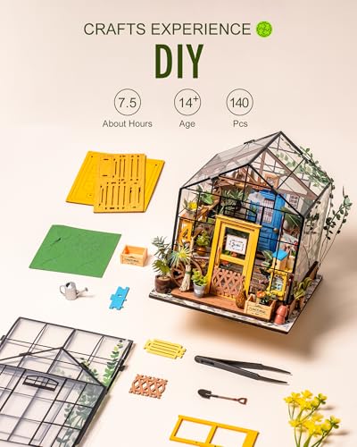 DIY Miniature Greenhouse Kit with Furniture N842482