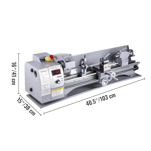 Metal Lathe, 8.26"x28.3", 2500 RPM Variable Speed, 750W Brushless Motor Precision Lathe Milling Machine B606166