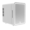 4L Mini Fridge with Dimmable LED Light Mirror, White I2510