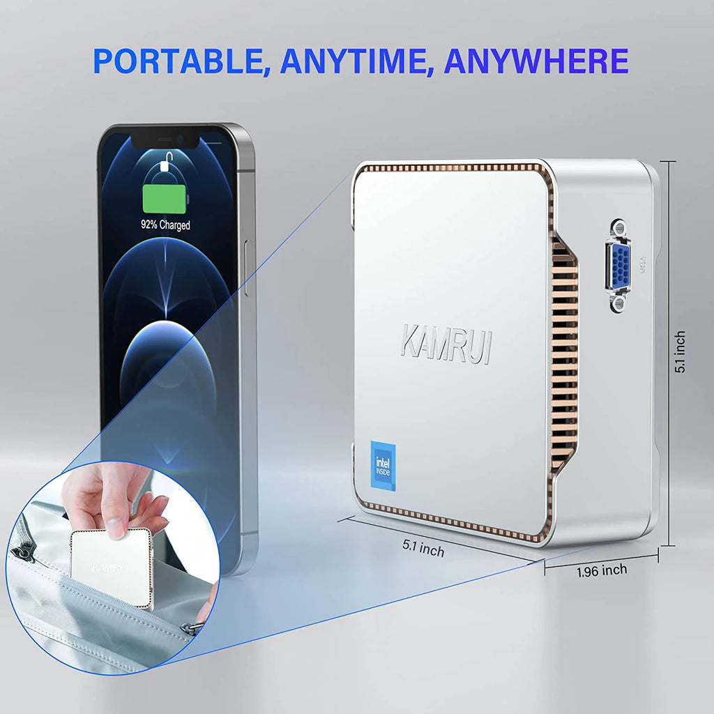Mini PC N95 CPU 16GB 512GB Windows 11 pro 4K UHD Q41589