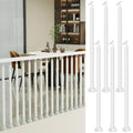Round Spindles for Staircase, 2 4 6 Pieces Iron Stairs Balusters with Slant 270° Swivel Top Bracket & Screws G6645