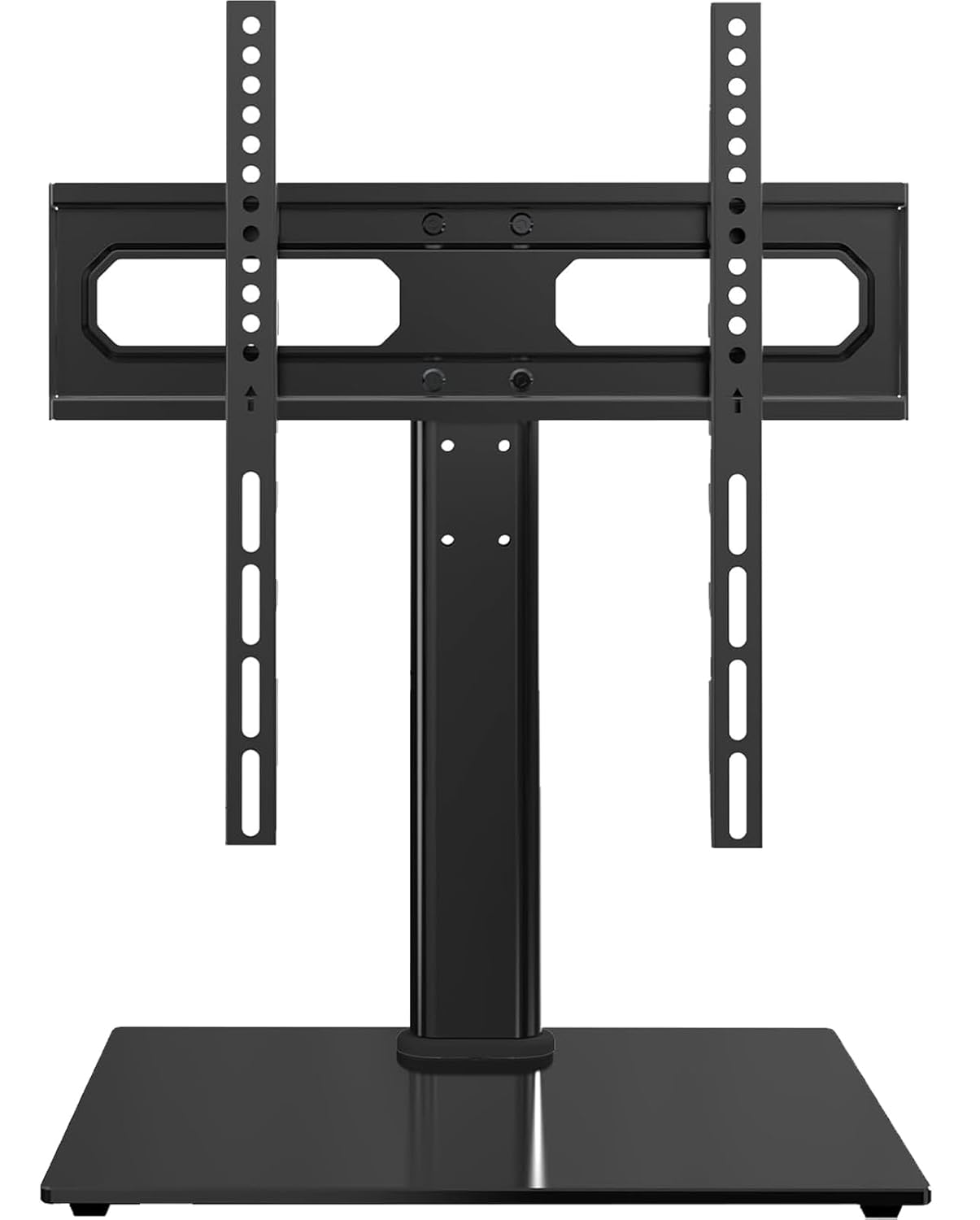Height Adjustable Swivel TV Stand with Tempered Glass Base, Max VESA 400x400mm S808009