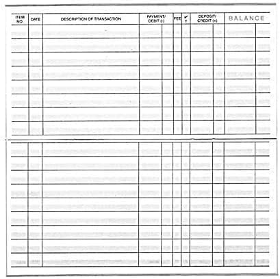 18 Check Registers for Personal Checkbook O260
