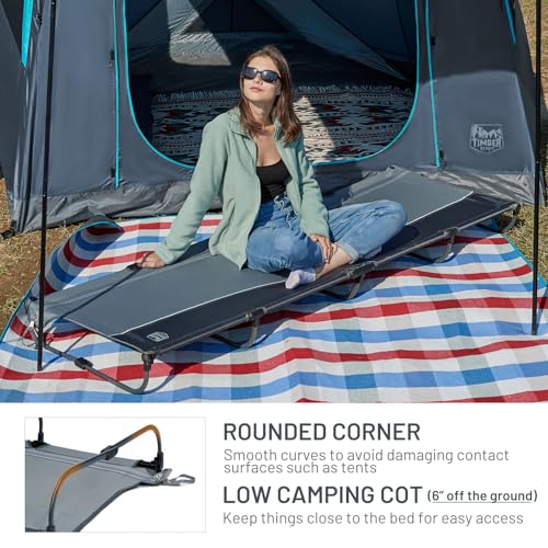 Lightweight Aluminum Camping Cot with Carry Bag W188