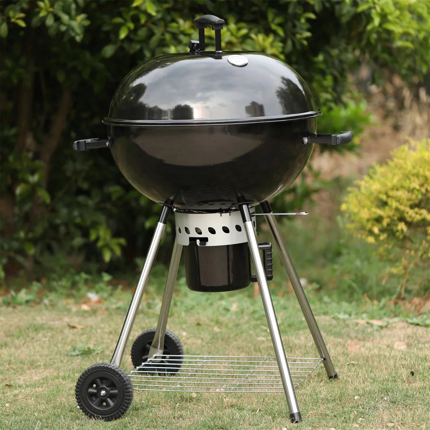 22" Portable Charcoal BBQ Grill, Black G914