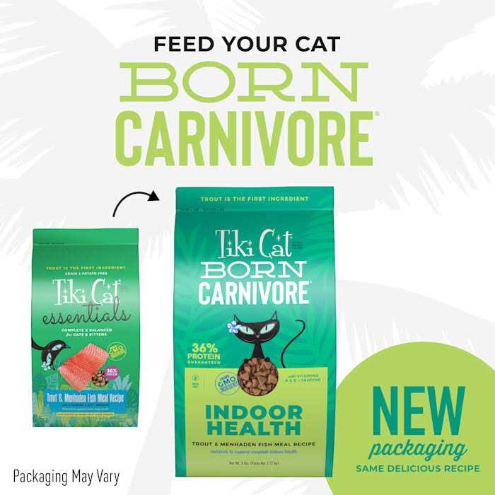 Tiki Cat Essentials Trout and Menhaden Fish Meal Recipe Dry Cat Food M239688