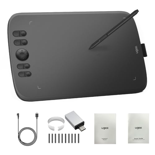 10x6 Inch Graphics Drawing Tablet with 8192 Level Battery-Free Stylus V542589