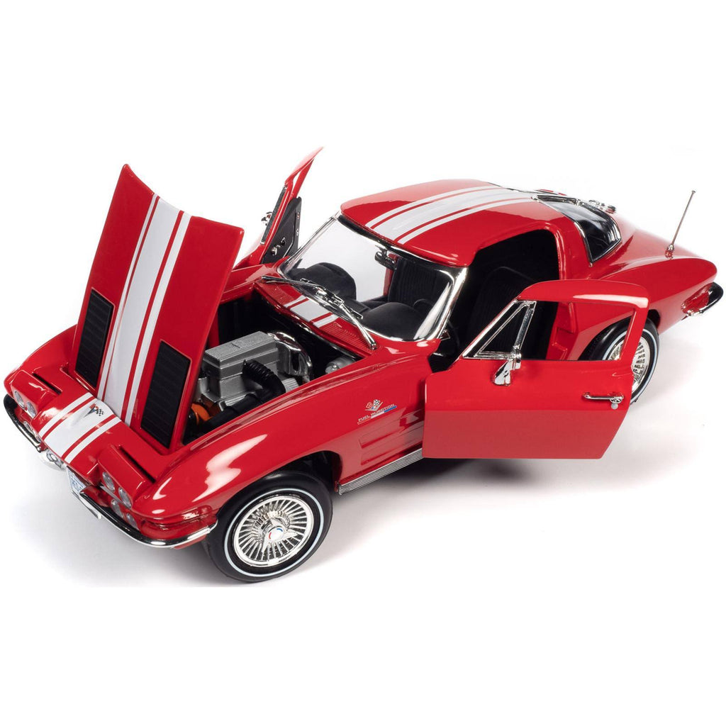 Riverside Red with White Stripes 1/18 Diecast Model Car L395524