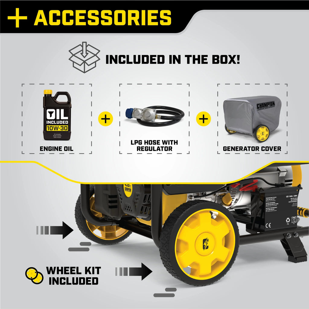 Dual Fuel Portable Generator with Electric Start Z471