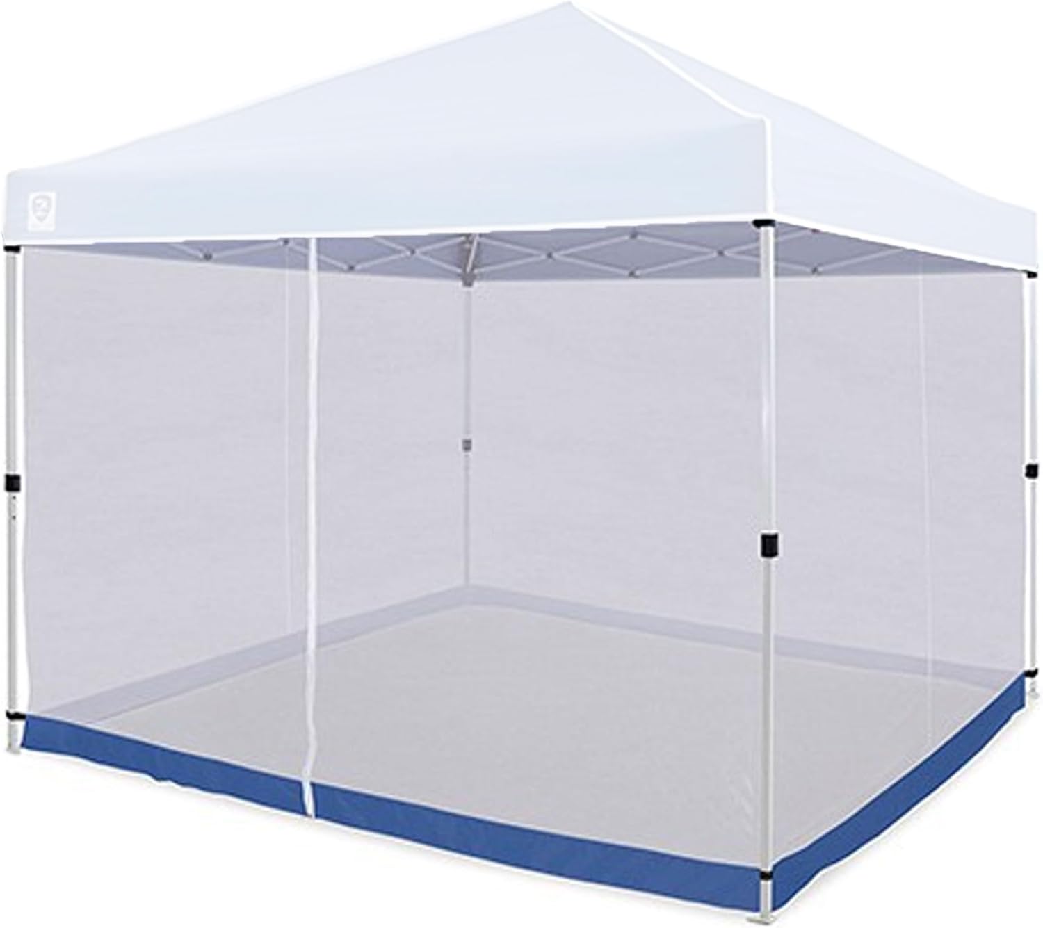 White 10 x 10 Foot Straight Leg Screen Room Mesh Canopy Tent Attachment S9918