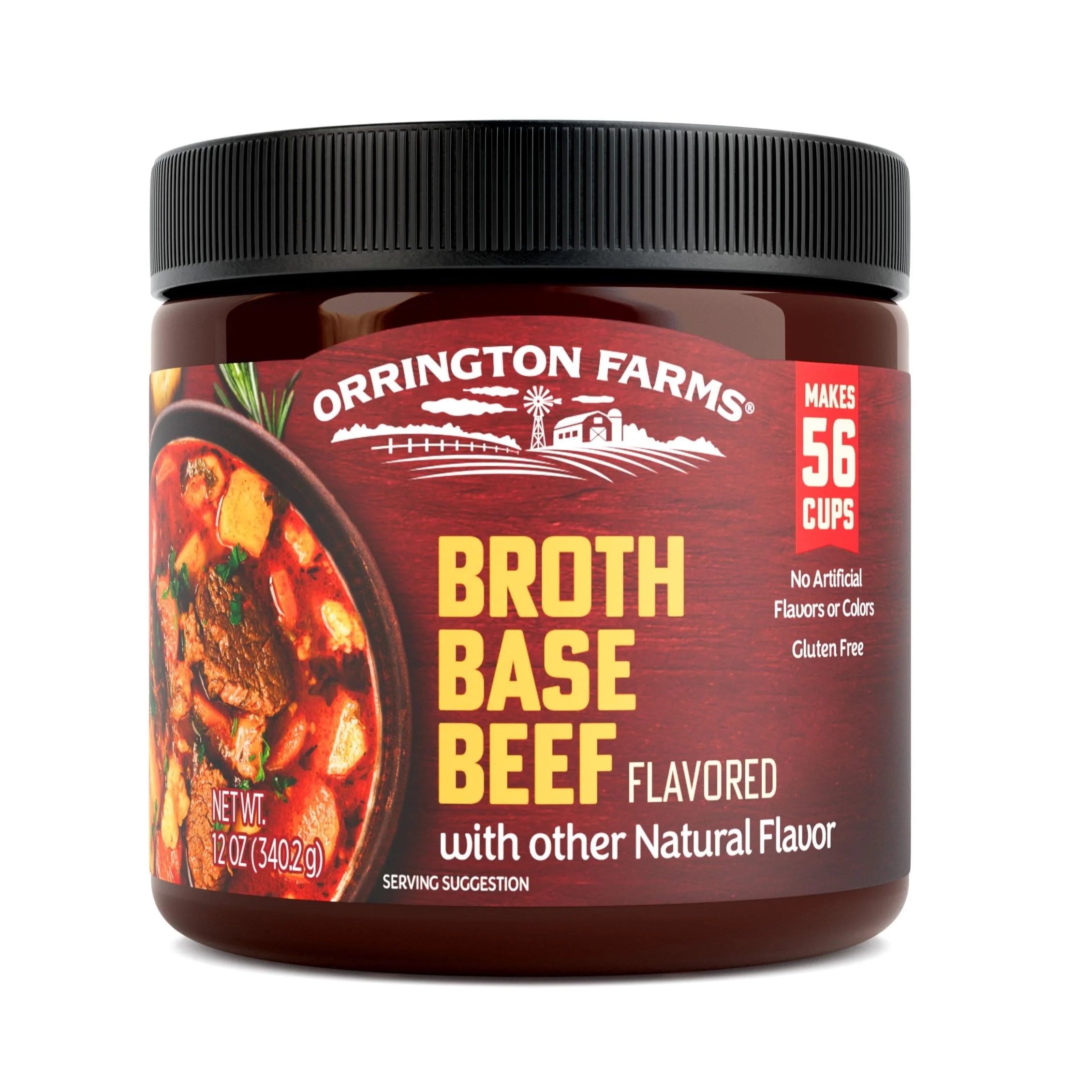 Beef Flavored Broth Base & Seasoning, 12 oz (Pack of 6) A18491