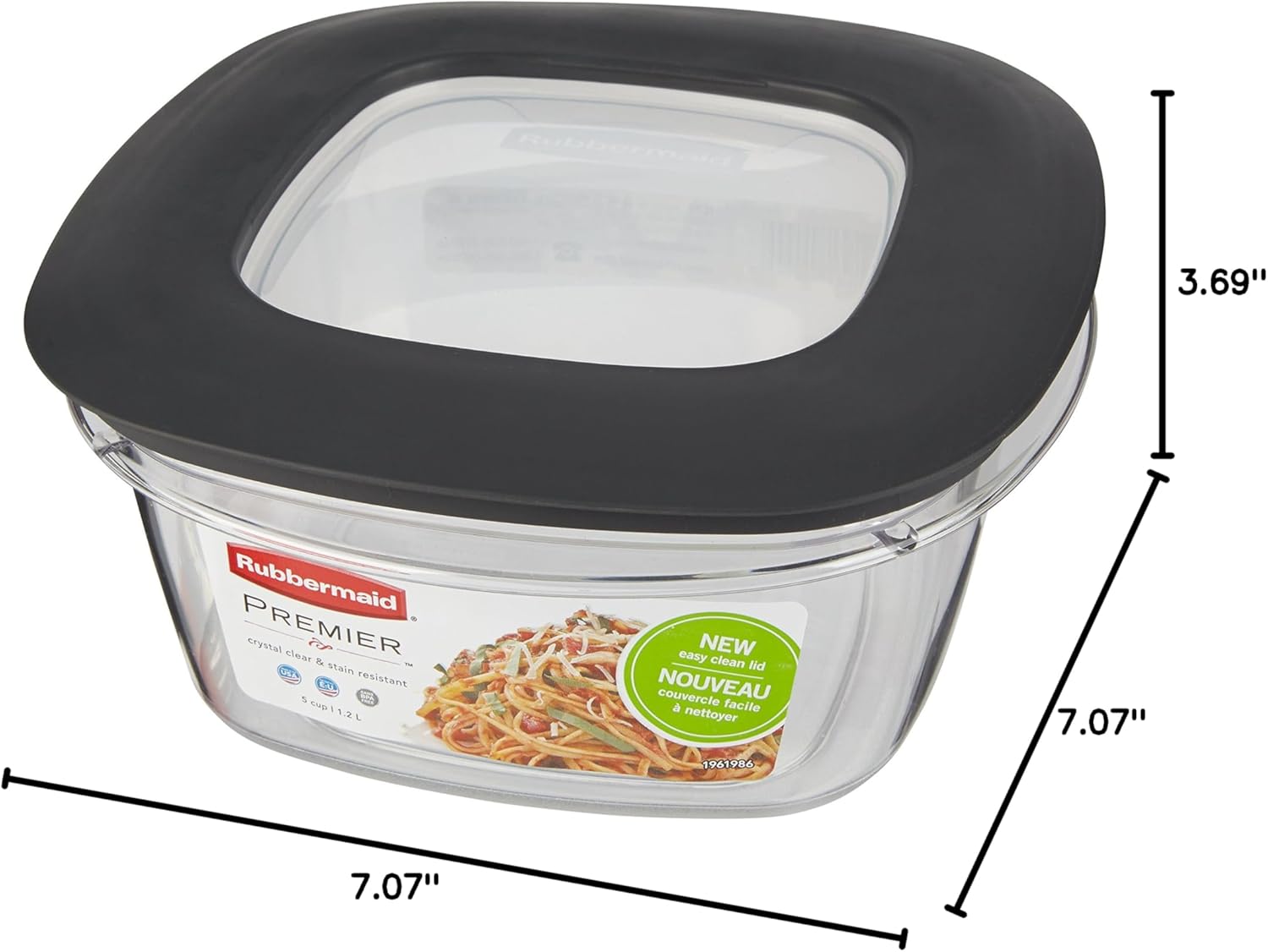 Grey 5-Cup Food Storage Container D161264