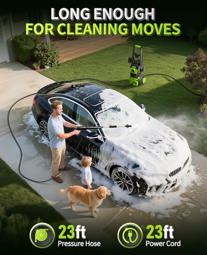 4800PSI 3.0 GPM Electric Pressure Washer with 4 Quick Connect Nozzles and 400ml Foam Cannon Q415