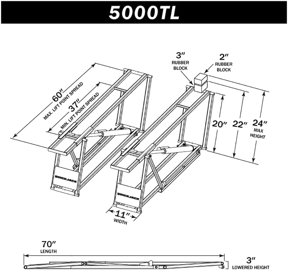 Portable Car Lift with 110V Power Unit V79667