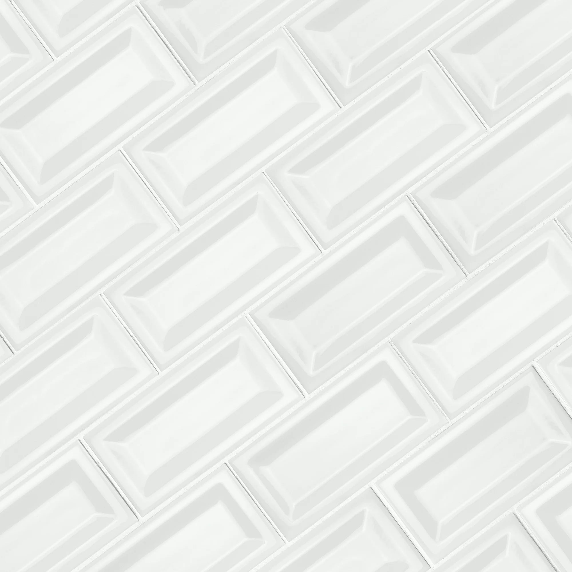 White Glossy 3 in. x 6 in. Glossy Ceramic Wall Tile (10.66 sq. ft. / case) Z467875
