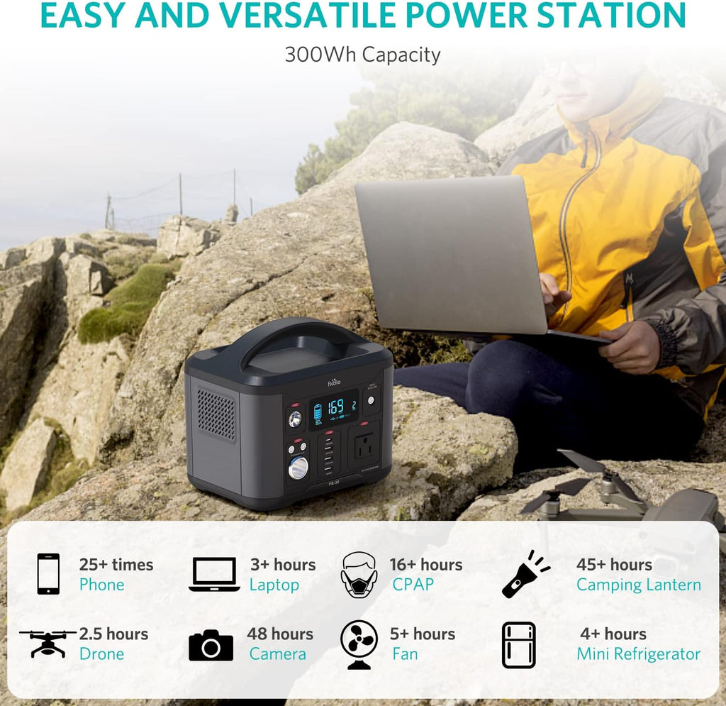 300Wh Portable Power Station with AC Outlet H21062