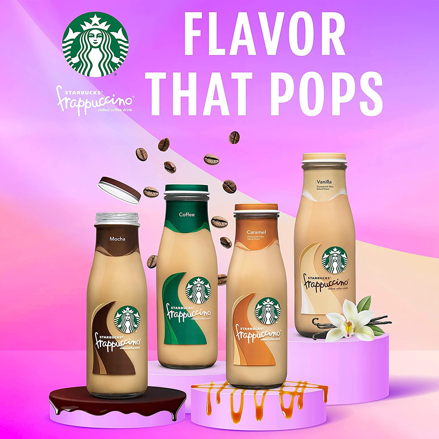 White Chocolate Mocha Coffee Drink 13.7 Fl Oz Bottles (12 Pack) N786