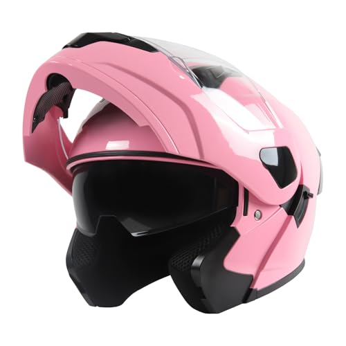 Dual Visor Flip up Modular Full Face Helmet C3665