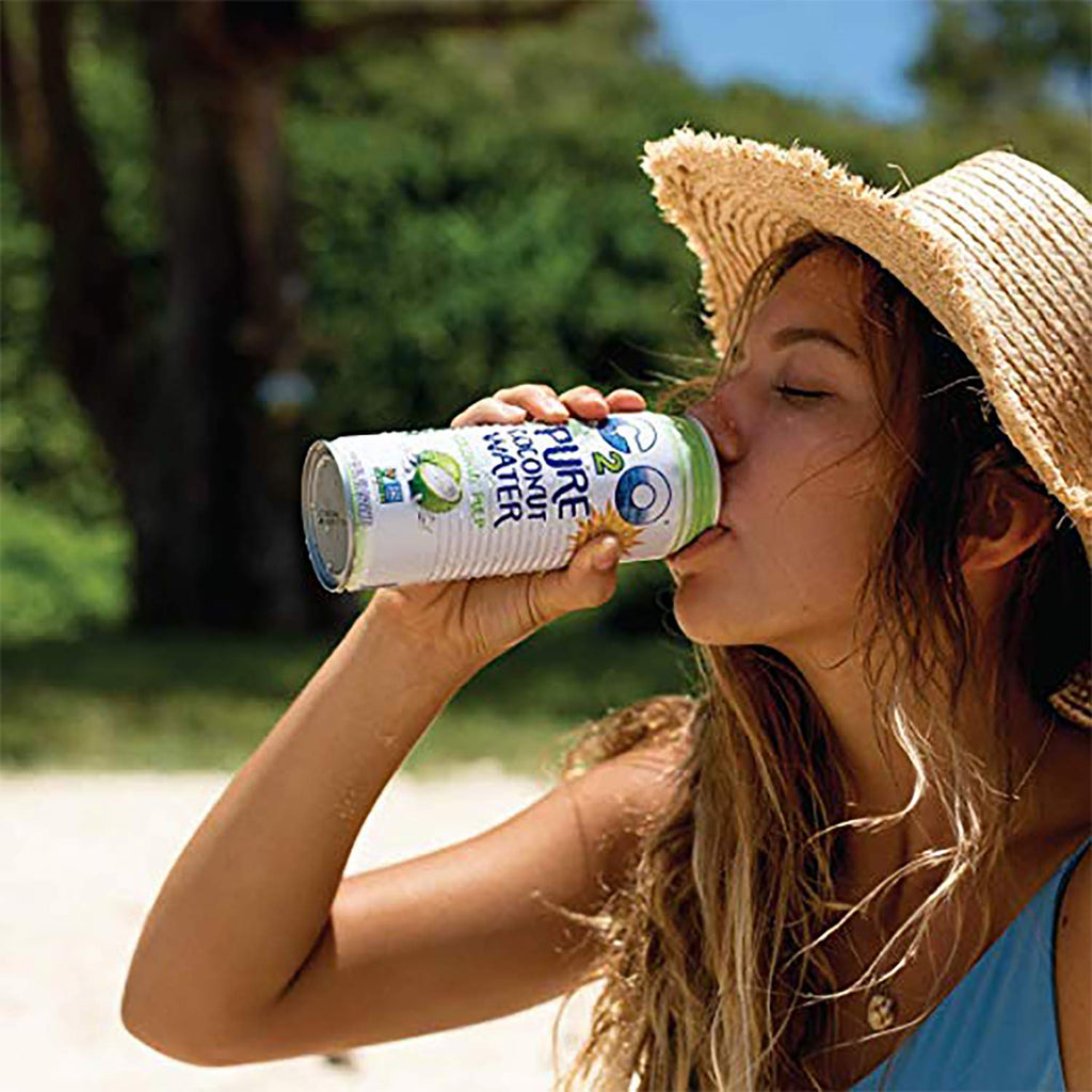 17.5 FL OZ Pack of 12 Pure Coconut Water with Pulp L69828