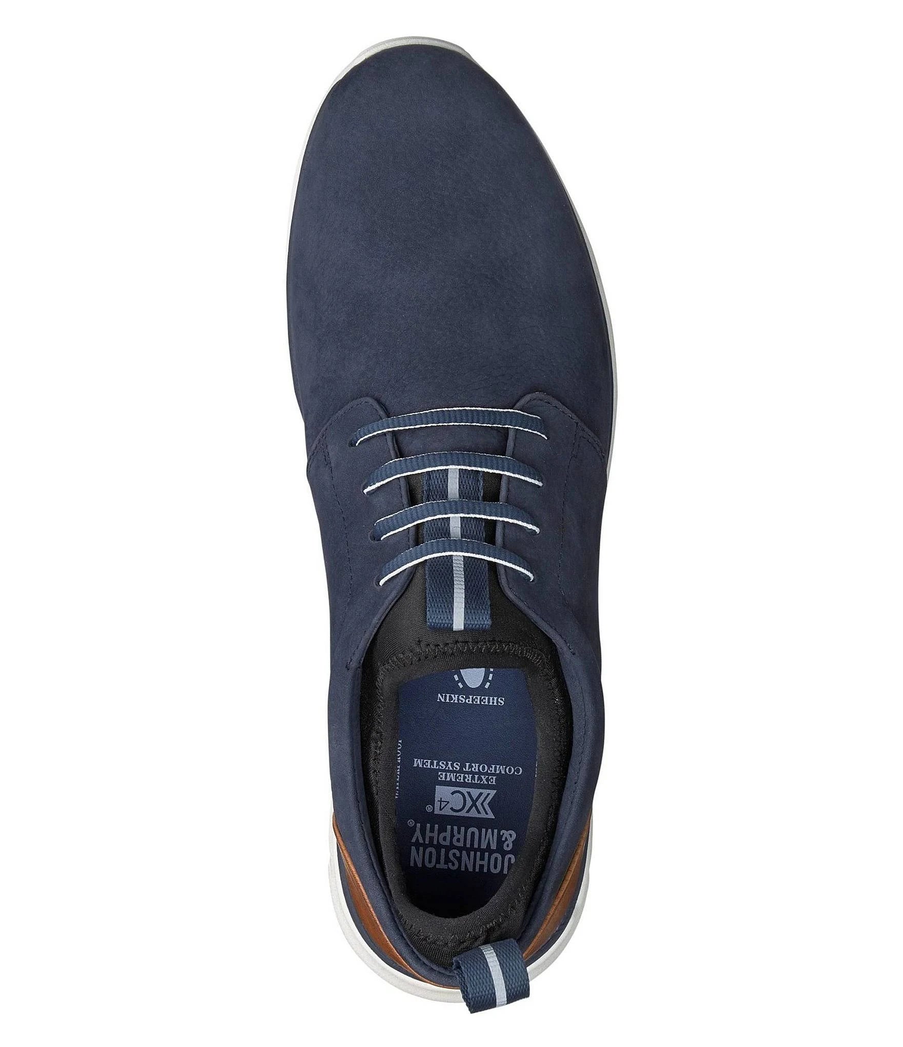 Navy Nubuck Plain Toe Shoes Y44973