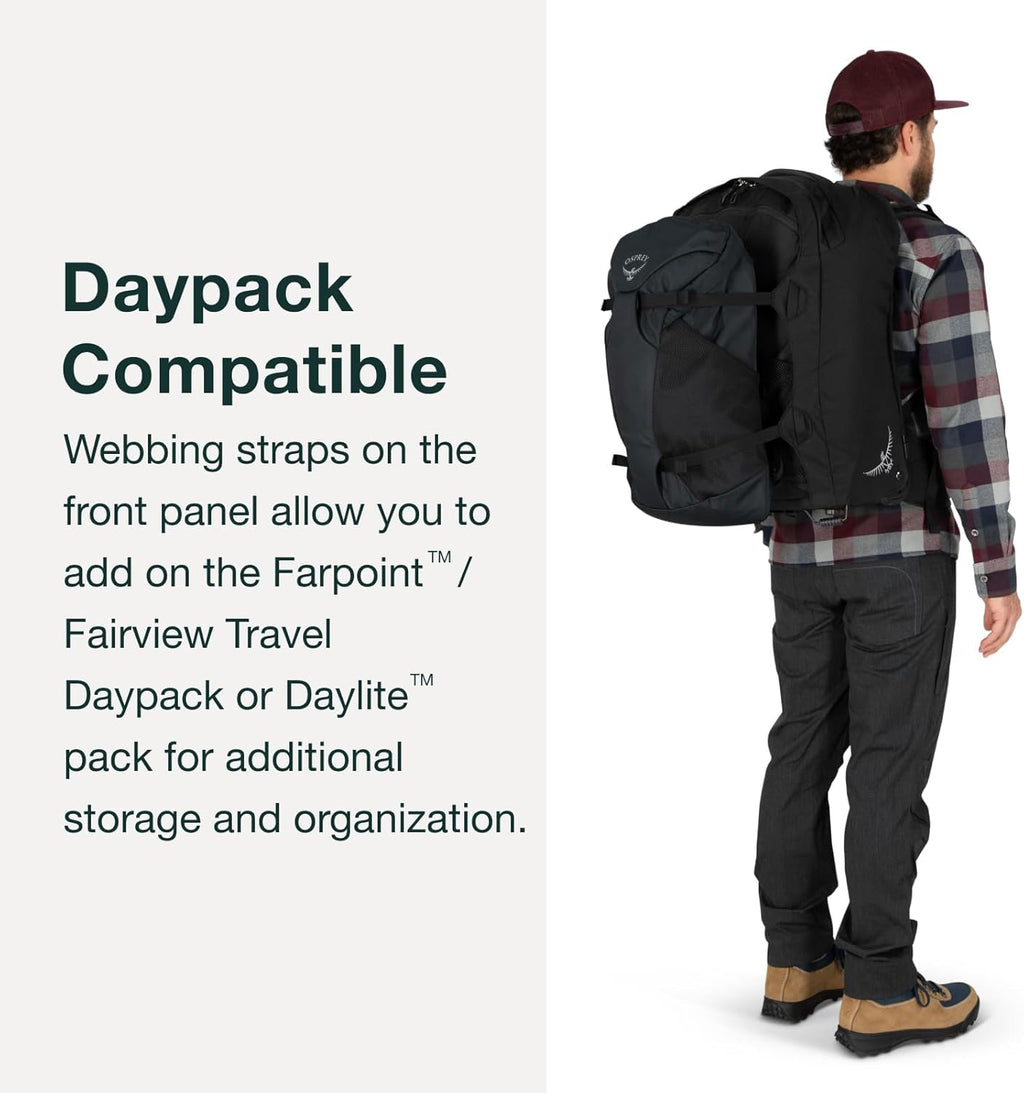 Black 65L Wheeled Travel Pack F7707