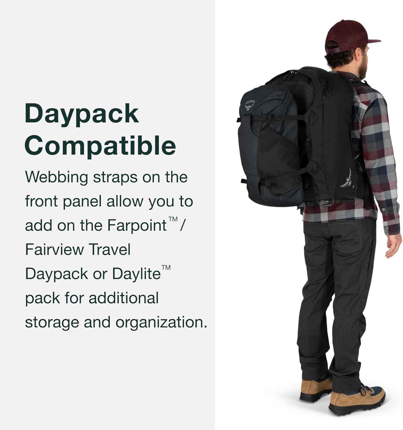 Black 65L Wheeled Travel Pack F7707
