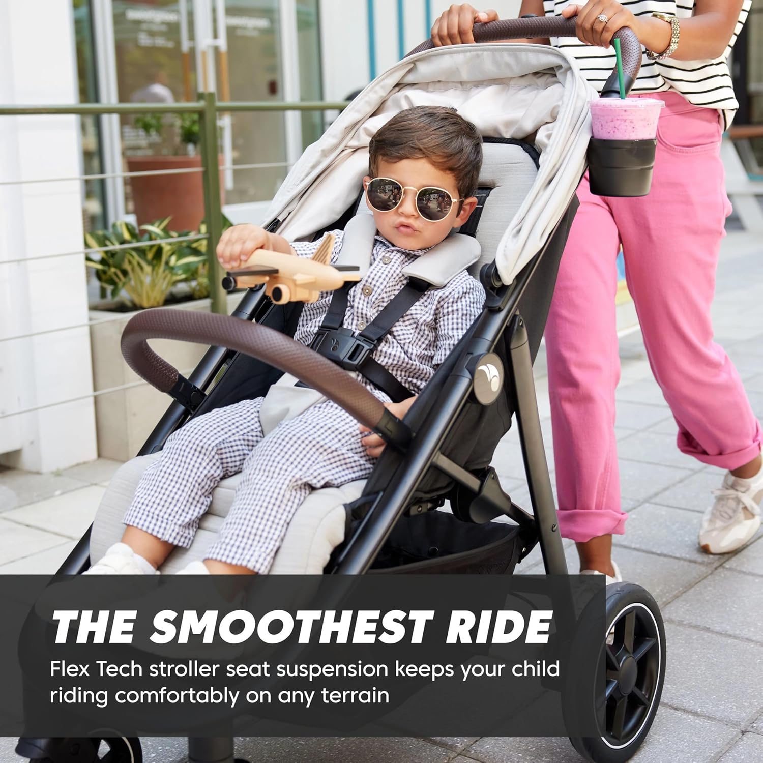 Lightweight Stroller with All-Terrain Wheel Suspension and Compact Fold N1785