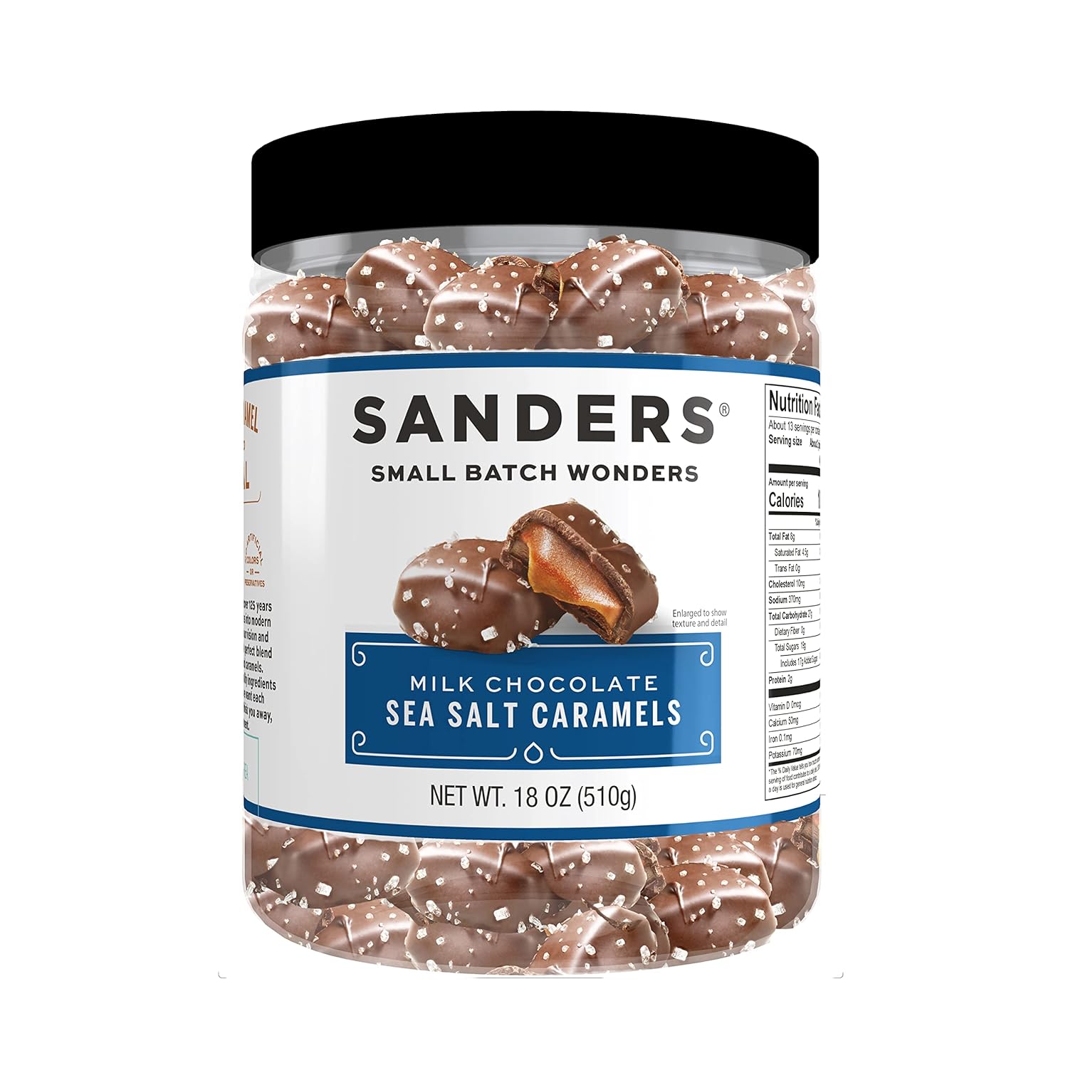 Milk Chocolate Sea Salt Caramels - 18 oz Tub J56020