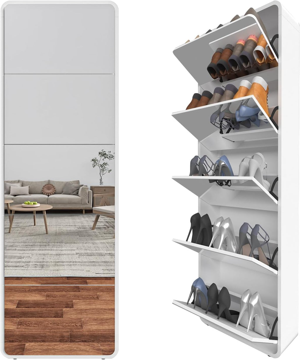 5 Tier Shoe Cabinet with Flip Drawers H5411