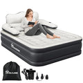 Queen Size Air Mattress with Headboard and Built-in Pump I482351