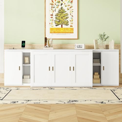 Gray Solid Wood Murphy Cabinet Wall Bed With Storage and Bookcase Headboard E385