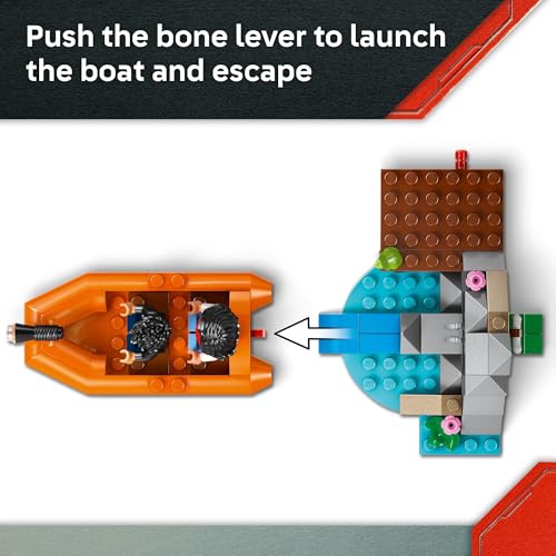 LEGO Jurassic World T. rex River Escape Dinosaur Toy Boat with Minifigures K78691
