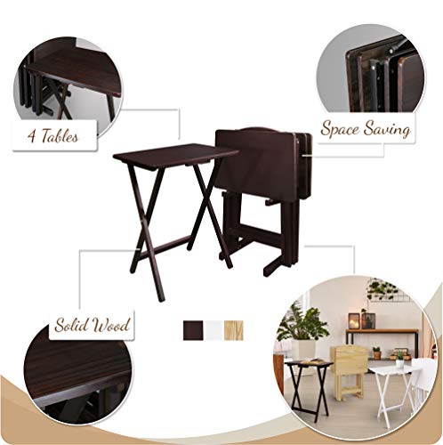 5 Piece Tray Table Set, Espresso J4378
