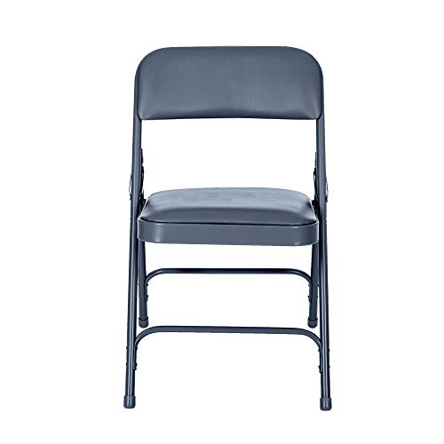 Black Vinyl Upholstered Folding Chair L8753