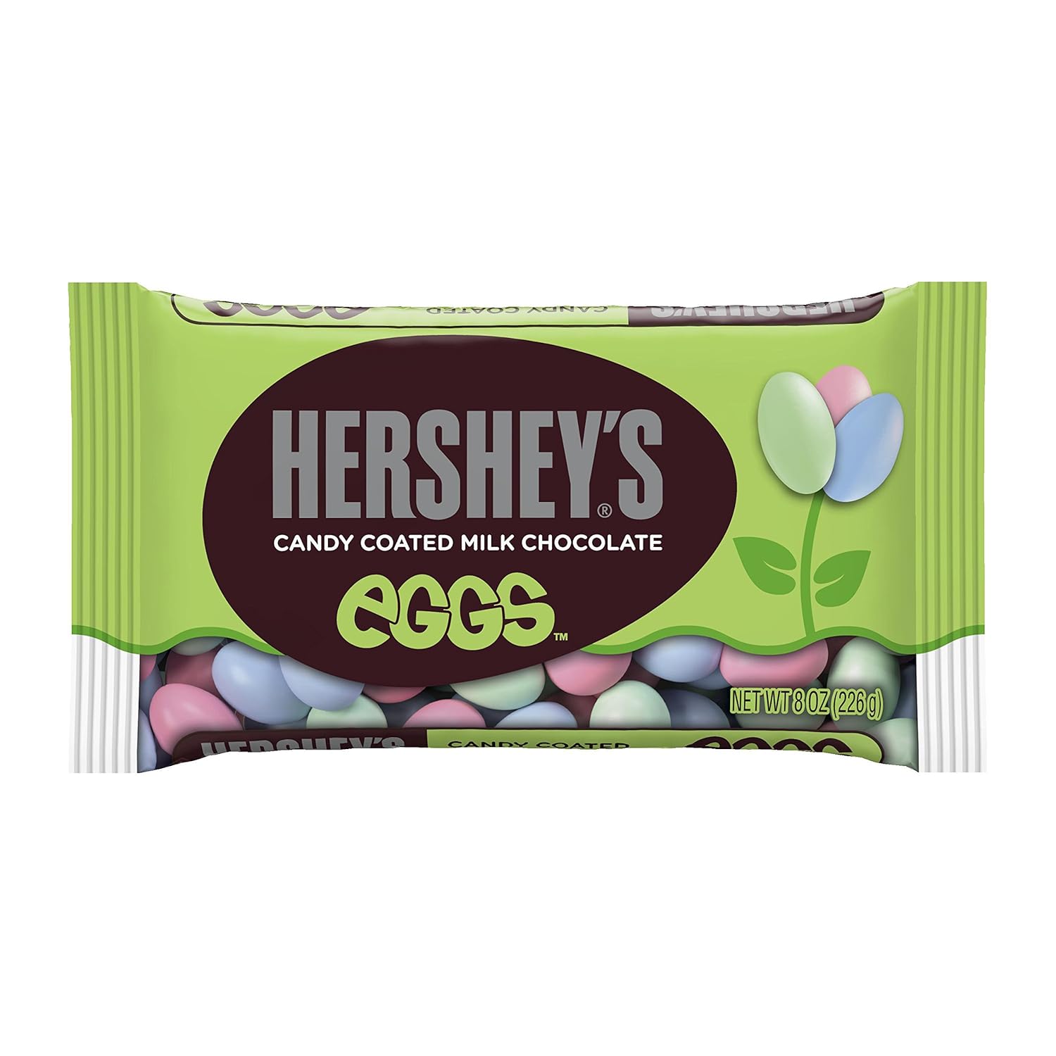 8 Ounce Package (Pack of 6) Solid Milk Chocolate Eggs D752