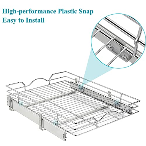 Chrome Pull Out Cabinet Organizer 11" W x 21" D R96343